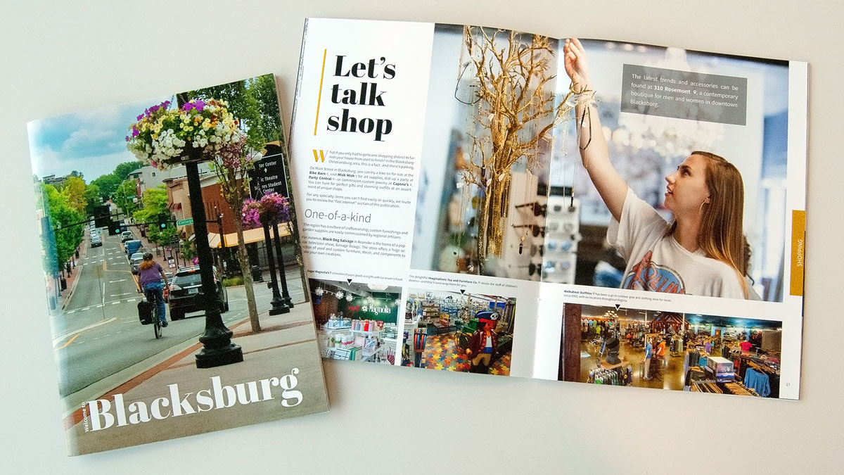 A photo of the Welcome to Blacksburg magazine